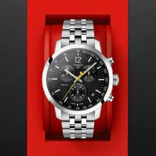 【TISSOT 天梭 官方授權】PRC200 CHRONOGRAPH 三眼計時腕錶 / 43mm 母親節 禮物(T1144171105700)