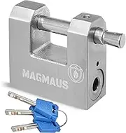 RTL50 [Never-Rust] Heavy Duty Shipping Container Padlock with 3 Keys - [High Security] - Weatherproof Outdoor Lock - [Stainless Steel] - Ideal for Shed, Chain, Gate, Garage