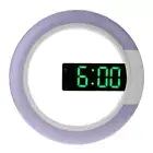 1Set LED Digital Wall Clock Digital Alarm Clock White M4P49738