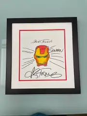 Charles Fazzino " Iron Man " 1/1 Original Hand Made Signed Drawing Framed