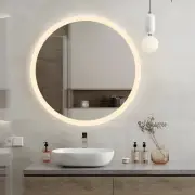 Round LED HD Mirror 90cm Halo Dimmable Lighting Defogger Touch Sensor Bathroom