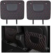 Loopunk 2 Pack Back Seat Cover for Kids, Kick Mats Backseat Protector, Car Interior Travel Accessories Seat Back Protectors for Vehicles to Protect from Dirt, Mud & Scratches of Kids Feet.
