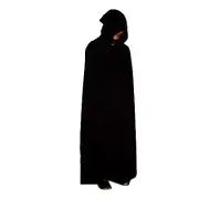 1pc 55.12" Long Lightweight Cape Cosplay Demon Vampire Black Death Witch Adult