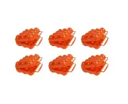 6x Cockatoo Egg Carrier 12 Egg Plastic Storage Outdoor Camping Cookware Orange