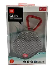 JBL Clip 2 Portable Bluetooth Speaker GREY Gray Brand New