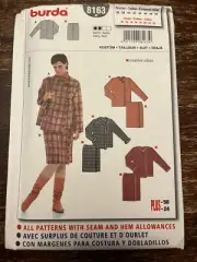 Burda 8163 UNCUT Sewing Pattern, Misses' Suit, Size 10-24