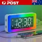 Digital Dual Alarm Clock LED RGB Night Light Noise Machine W/ USB Port White AU