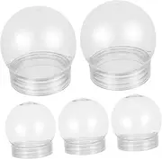 STOBAZA 20Pcs Clear Fillable Globes DIY Craft Supplies for Snow Globe Decorations Globe Balls for Holiday Projects Easy to Use Clean for Adding Glitter