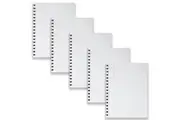 5pc Spirax 511 Hard Cover Notebook Writing Stationery Twin Wire 200-Pages Blue