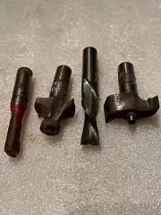 4 Piece 1/2" Shank Router Bits, Carbide-Tipped Close-out Sale