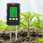 6 in 1 Digital Soil Tester PH Meter Fertility Soil Moisture Sunlight Ambient Humidity Temperature Monitor Detector Garde