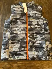 Men’s LANDS END Primaloft Collection Camouflage Puffer Vest NWT 2XL XXL NEW