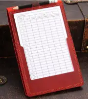 12x16cm writing paper pad Notepad holder pen bag Note cover cow Leather red X133