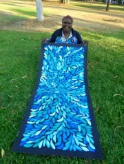 LOUISE NUMINA 165 x 70 cm Original Painting - Aussiepaintings Aboriginal Art