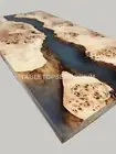 Olive & Acacia Epoxy Resin Dining Table, Epoxy Resin Countertop Resin Table Deco
