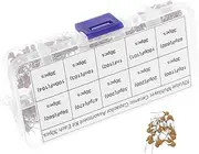 OSOLADY 600pcs Monolithic Ceramic Capacitors Assortment Kit Capacitor Resistor Kit for Projects