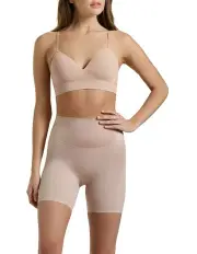 [Ambra] Micro Grip Shorts in Rose Beige