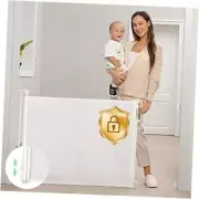 Retractable Baby Gate, Mesh Baby Gate or Mesh Dog 33" Tall x 55" Wide White