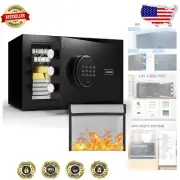 Alloy Steel Digital Electronic Safe: Small Fireproof & Waterproof Money Storage