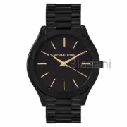 Michael Kors Original MK3221 Women's Slim Runway Black Stainless Watch 42mm
