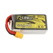 TATTU R-LINE V3.0 4S 14.8V 1550mAh 120C LiPo Battery XT60 Plug for Mark5 Analog / HD 5 Inch Freestyle RC Drone FPV Racin