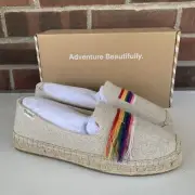 Soludos Pride Sand Smoking Slip On Flats Women’s US 7.5 M NEW Espadrille