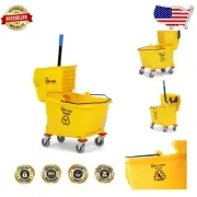 Compact, Durable 26 Qt Mop Bucket with Ergonomic Handle for Cleaning Efficiency