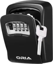 Key Lock Box, Wall Mounted Key Safe Box, Weatherproof 4 Digit Combination Key St