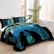 Allenjoy Queen Size Infected Journey Quilt Bedspreads Video Game Bed Set Bedding Coverlet Fabric Washable with 2 Pillow Shams SC00429-007