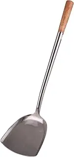 New APPETITO Stainless Steel Wok Spatula Soup Turner Wood Handle Kitchen Utensil Tool