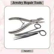 Stainless Steel Mini Pliers Scissors Tweezers Kit For Shaping & Cutting Wires