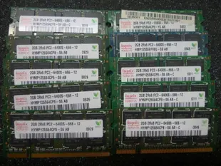 各大廠牌不挑 DDR2 800 2GB DDR2 667 2GB筆電用記憶體．檢測OK個人保固一個月