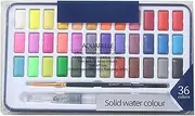 Watercolor Set, Portable Painting Kit, Travel Art Supplies, Brush and Palette, 12-24-36 Colors, Creative Activity, Painting for Teens, Adults, Beginners