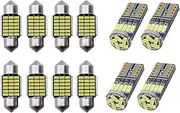 MAX COOL 12 Pack Car LED Interior Light Bulbs Car Interior Dome Map Door Courtesy License Plate Lights LED Bulbs Upgrade Kit Suitable for Toyota Landcruiser Prado 150