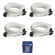 4 x DS18 RCA 25 Feet Marine Tinned OFC 2 Channel Shielded Noise Reduction Cable