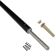 Pool Fence Replacement Pole – 5ft Mesh Height (65.5" Total Length) – Peg-Style with 1/2" Stainless Steel Insert – Includes Cap, Molding, Deck Sleeve & Plug – Black Pole for Safety Fence Systems