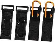 OFFIGAM 4Pcs Stroller Hooks for Shopping Cart and Pushchair Non Slip Hanger Clips with Strap Secure Attachment for Nappy Bags and Grocery Trolleys Durable Hook for Stroller Use