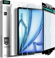 ESR 2 Pack Armorite Screen Protector for iPad Air 11 Inch M3/M2 (7th/6th Generation, 2025/2024), 9H Tempered-Glass Film with Easy Application Tray, Military-Grade Protection, Anti-Scratch, HD Clarity