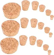 HOMOCONO 60pcs Shape Cork Stoppers for Bottles Cork Plugs for Wine Jars and Craft Projects Assorted for Fit Easy to Use and Lightweight Sealing