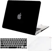 MOSISO Plastic Hard Shell Case & Keyboard Cover Skin & Screen Protector Compatible with MacBook Air 13 inch (Models: A1369 & A1466, Older Version 2010-2017 Release), Black