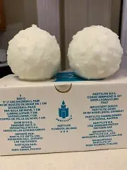 New Retired PartyLite Snowball 3 1/2 inch 3.5 White Candles in Box Q3510 Pair 2
