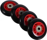 4pcs Roller Wheel Universal Wheel Universal Pulley Sliding Gate Rollers Gym Replacement Wheel Rollers Rowing Machine Roller Appliance Ab Wheel Roller Core Roller Black