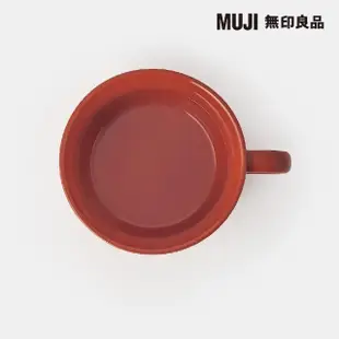 【MUJI 無印良品】炻器馬克杯/穀物用/橘色 直徑11.5cm