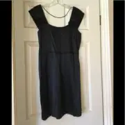 NEW Miu Miu Prada black soft silk dress with bow tie 42