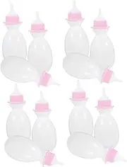 KOMBIUDA 12pcs Mini Doll Bottles Plastic Feeder Prop for Realistic Accessories for Pretend Play for Dollhouse Decoration and Cognitive Learning