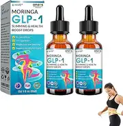 HHVB GLP-1 Moringa Drops, Advanced GLP-1 Supplement Drops, HHVB Organic Moringa GLP-1, Gut & Digestive Immune & Energy Support (2 Bottle)