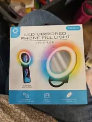 NEW! LED Mirrored Phone Fill Light Vivid RGB,Rechargeable Portable Ring Light