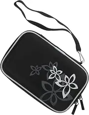 OSALADI Portable HDD Protective Pouch 2.5 Inch Hard Drive Case Bag Eva/Nylon Zipper Mesh for Gadgets 135x85x25mm Flower Texture Shockproof Random