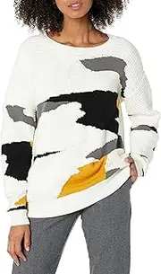 [Cable Stitch] Women's Vintage Intarsia Pullover Sweater