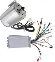 [YC Yier] 48V 1800W Electric Brushless DC Motor T8F 9 Teeth with Speed Controller DIY Parts for Scooter E Bike Go Kart Bicycle Tricycle Drift Trike ATV Quad Buggy Mini Pit Dirt Bike Razor 4 Wheeler